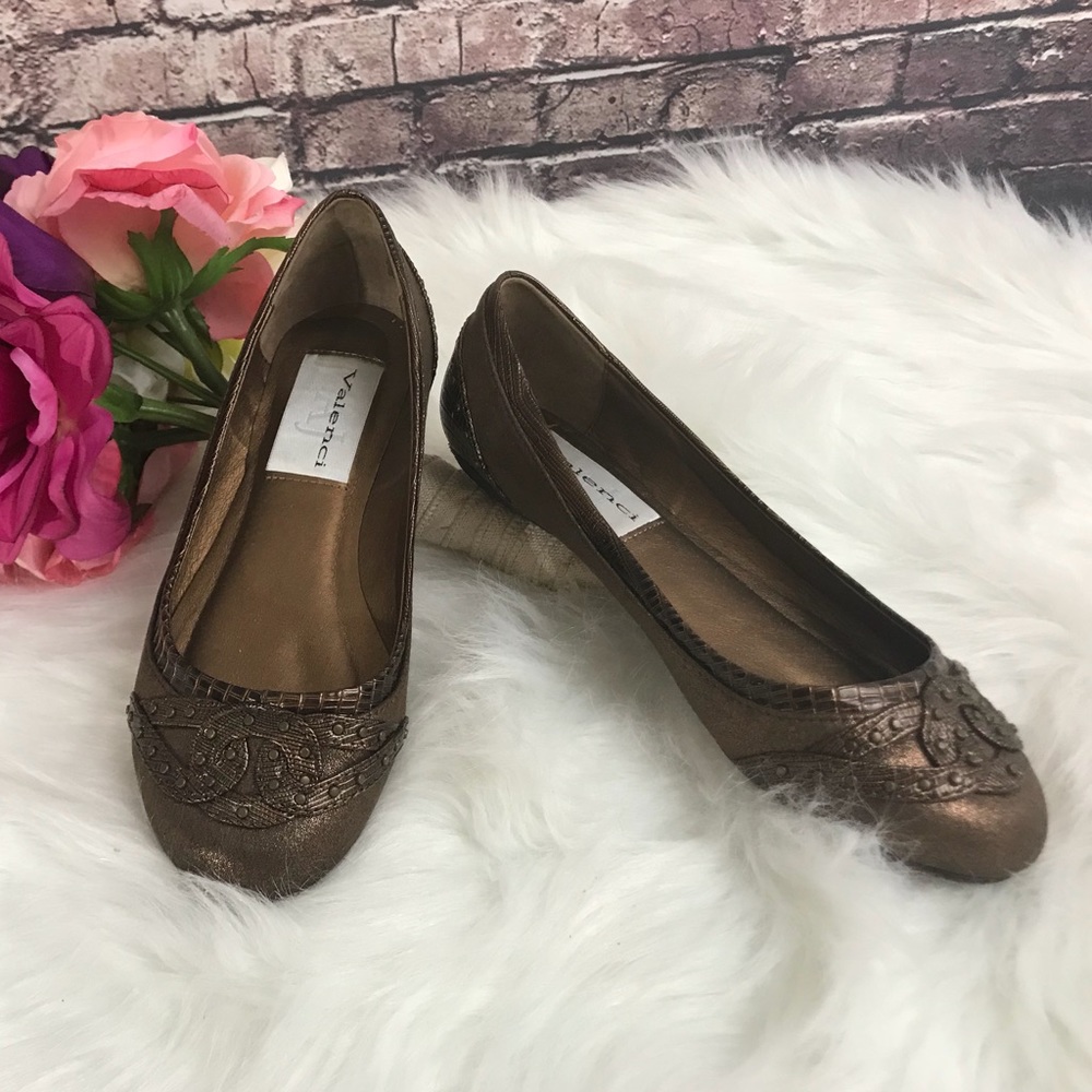 AJ Valenci Bronze Flats